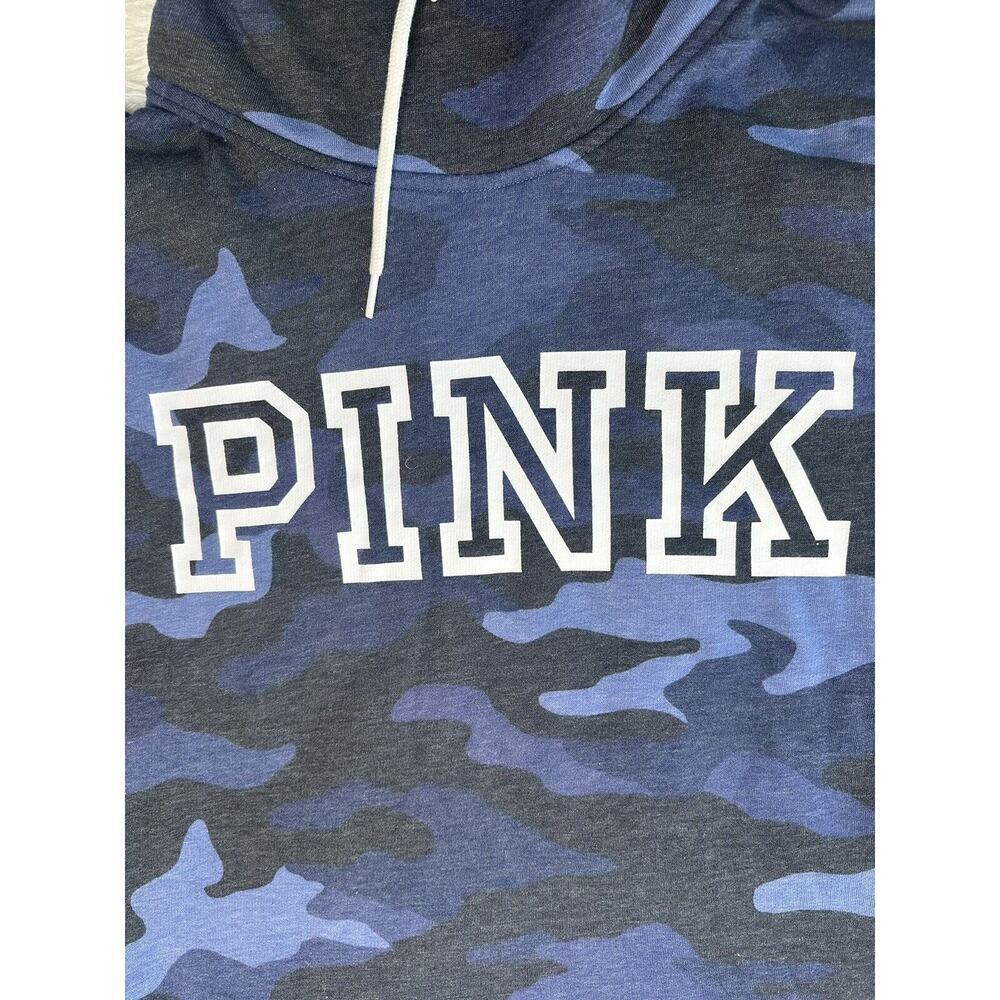 Victoria’s Secret PINK Blue Camo‎ Fleece Sweater/Pullover Size M 170/96A - Picture 4 of 9